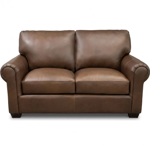 8850 Loveseat in Poncho Cashew Brown Top Grain Leather